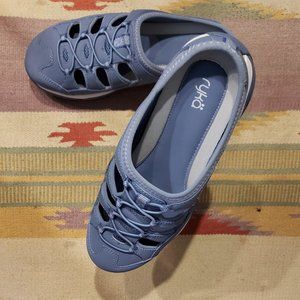 RYKA Tensile Women's Light Blue Leather Slip-On Mule 11M